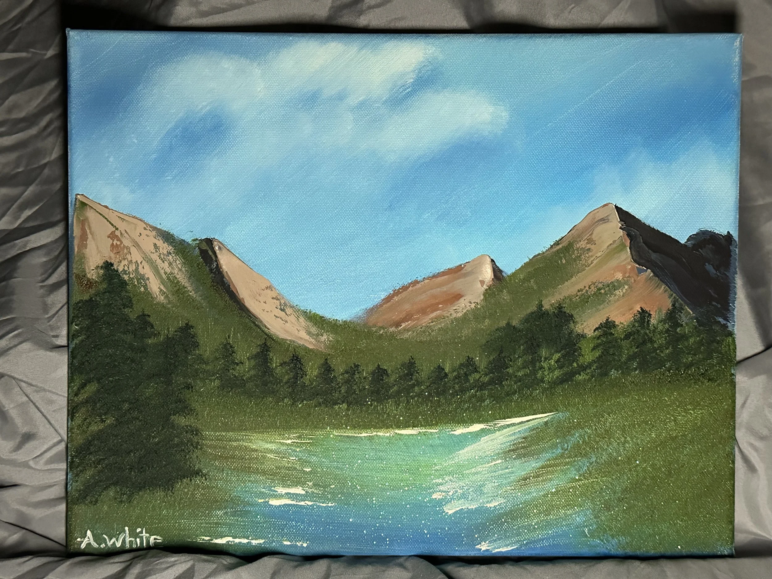 絵画 Mountain ridge lake Mountain Ridge Lake - The Joy of Painting S23E3